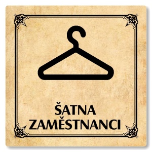 Šatna zaměstnanci, 100x100mm, pergamen, Nebraska
